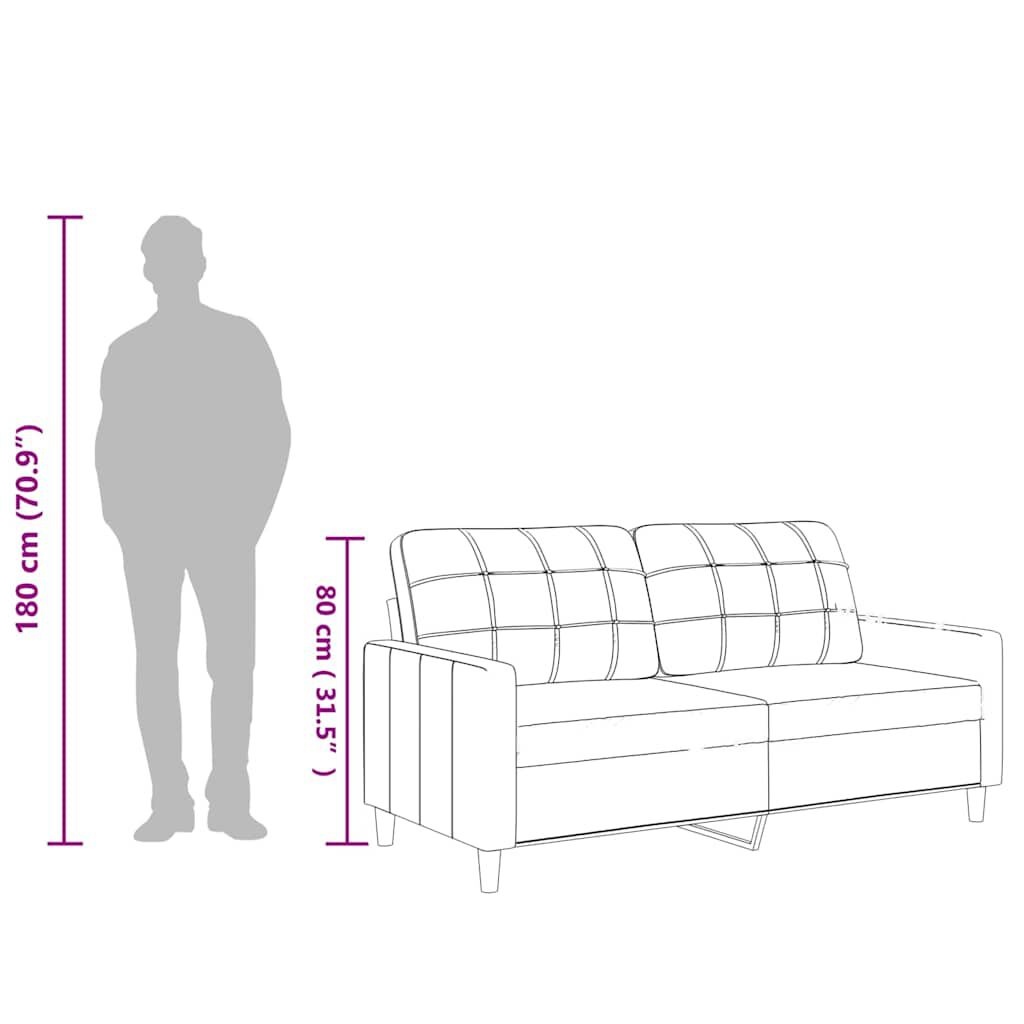vidaXL Tweezitsbank 140 cm crèmekleurig - 46% Korting!