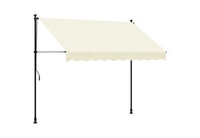 vidaXL Uittrekbare Luifel 250x150 cm Crème - 68% Korting!
