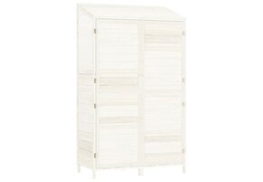 vidaXL Tuinschuur Vurenhout Wit (61% Korting) - Compact & Functioneel