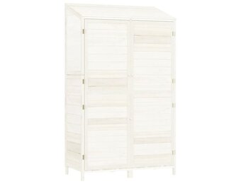 vidaXL Tuinschuur Vurenhout Wit (61% Korting) - Compact & Functioneel