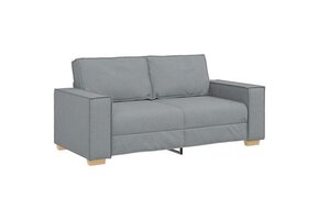 vidaXL 2-zitsbank Lichtgrijs 140cm Stof - 46% Korting!