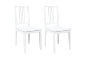 vidaXL Eetkamerstoelen Wit (2 st) Massief Hout - 46% Korting!