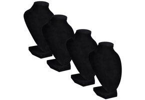 vidaXL Sieradenhouder - 4 stuks zwart - 51% Korting