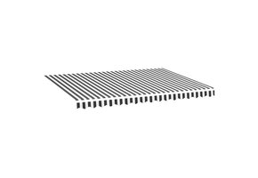 vidaXL Vervangingsdoek voor luifel 4x3 m antracietkleurig en wit