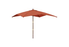 vidaXL Parasol Terracotta 300x300cm | Houten Paal | 67% Korting