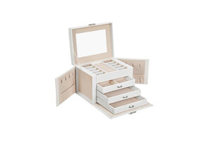 SONGMICS Sieradenkist 4 Lagen - 57% Korting - Wit JBC159W01