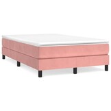 vidaXL Bedframe Fluweel Roze 120x200 cm | 64% Korting