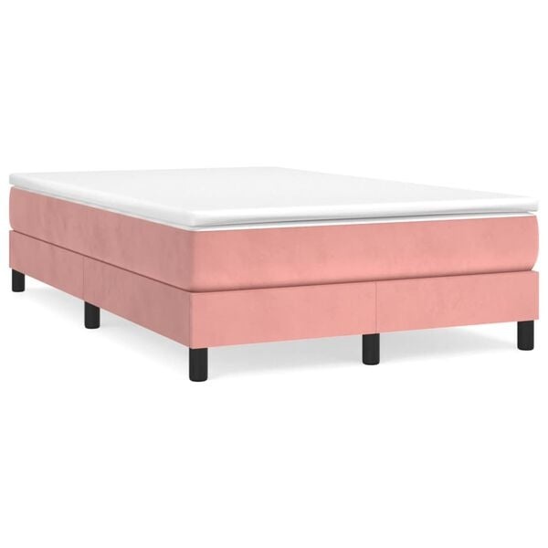 vidaXL Bedframe Fluweel Roze 120x200 cm | 64% Korting