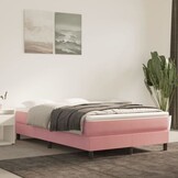 vidaXL Bedframe Fluweel Roze 120x200 cm | 64% Korting