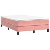 vidaXL Bedframe Fluweel Roze 120x200 cm | 64% Korting