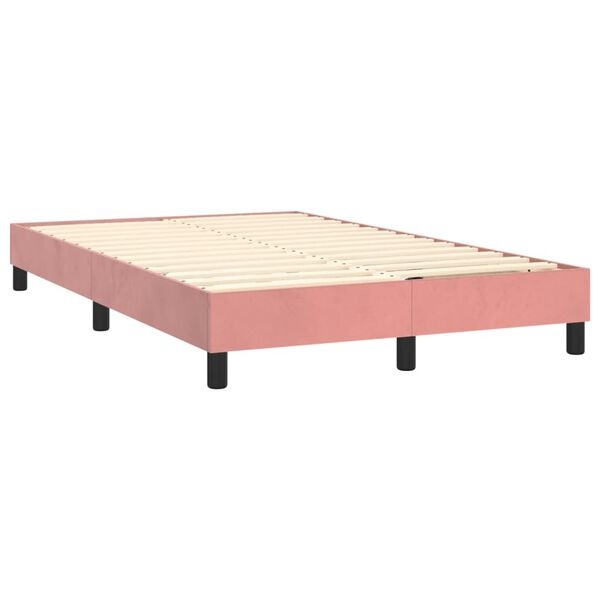 vidaXL Bedframe Fluweel Roze 120x200 cm | 64% Korting