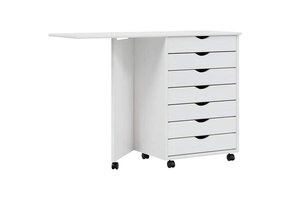 vidaXL Ladekast met bureau MOSS - 46% Korting - Massief Grenenhout Wit
