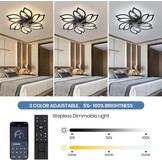 CANEOE Plafondventilator Zwart 65cm | 6 Snelheden | Dimbaar | -46%