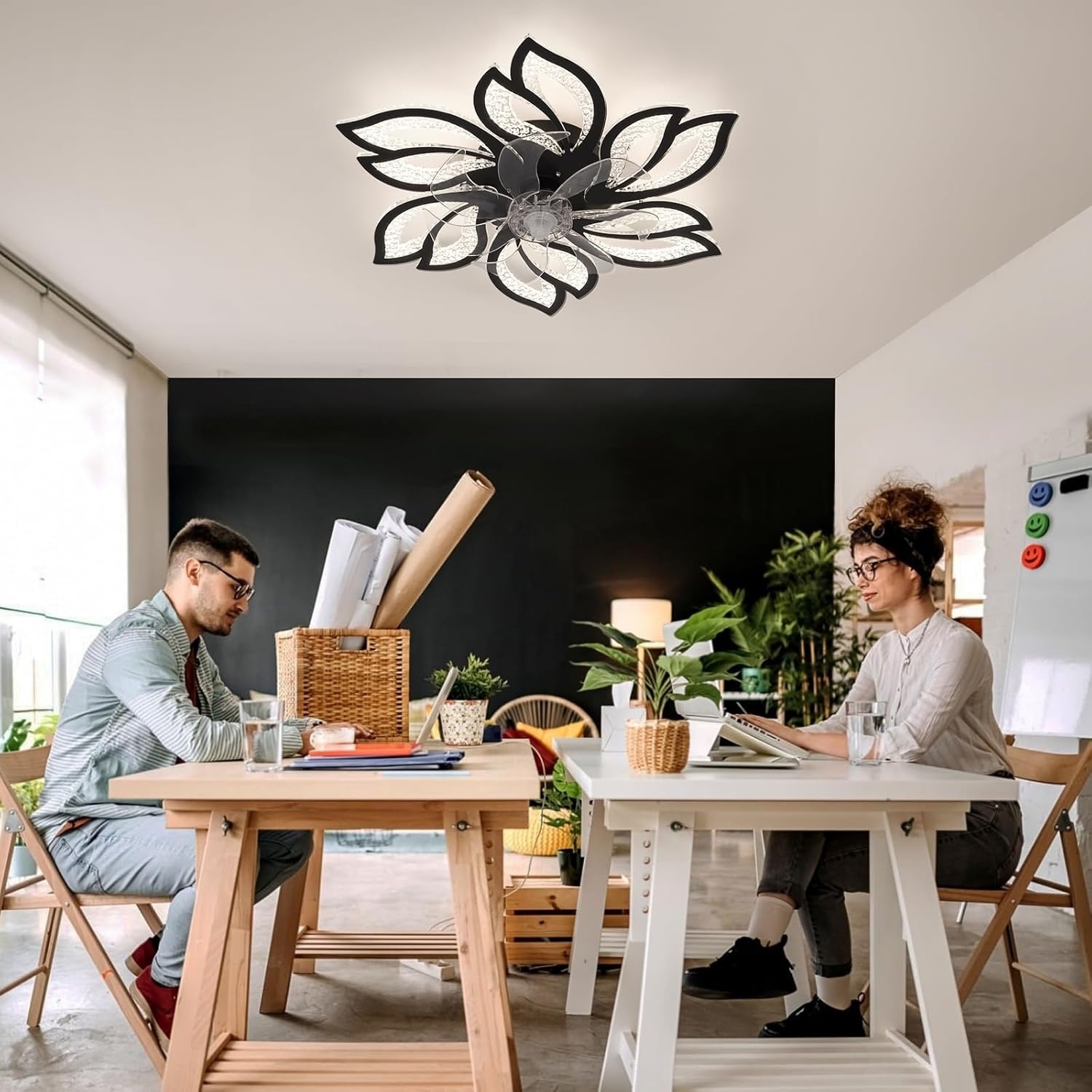 CANEOE Plafondventilator Zwart 65cm | 6 Snelheden | Dimbaar | -46%