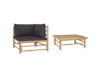 vidaXL 2-delige Loungeset Bamboe (57% Korting)