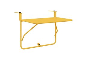 vidaXL Hangende Balkontafel Mosterdgeel (60x39x65cm) - 46% Korting!