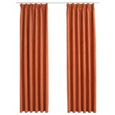 vidaXL Verduisterende Gordijnen (2 stuks) Roestkleurig - 46% Korting!