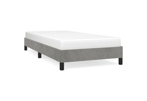 vidaXL Bedframe Fluweel Lichtgrijs (90x190cm) - 59% Korting!