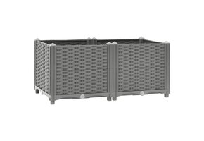 vidaXL Verhoogde Plantenbak 80x40x38 cm Lichtgrijs - 64% Korting!
