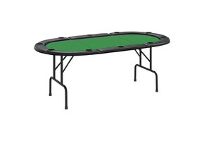 vidaXL Pokertafel 10 spelers - 40% Korting - Groen