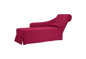vidaXL Chaise longue met bolster en rechterarmleuning fluweel wijnrood