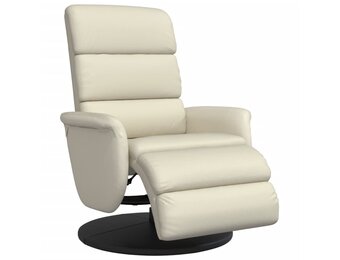 vidaXL Fauteuil met Voetensteun | 51% Korting | Kunstleer Crème