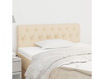 vidaXL Hoofdbord Crème Stof 90x7x78/88 cm - 56% Korting!