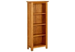 vidaXL Boekenkast met 4 schappen, 55% korting! Massief eikenhout 45x22x110cm