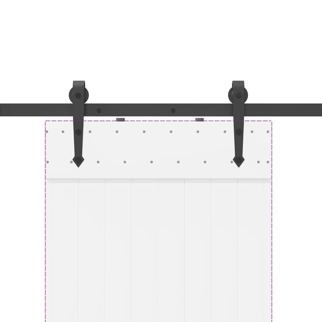 vidaXL Schuifdeur Onderdelenset 152,5 cm Staal Zwart - 40% Korting