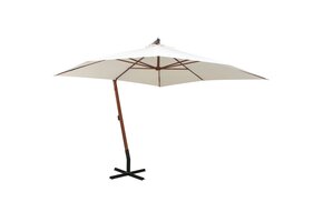 vidaXL Zweefparasol 300x300cm Wit - 73% Korting!