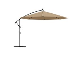 vidaXL Zweefparasol Taupe - 350cm - 40% Korting