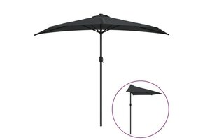 vidaXL Balkonparasol Zwart - 270x144cm - 40% Korting!