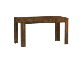 vidaXL Eettafel Gerookt Eiken 140x74,5x76 cm - 55% Korting
