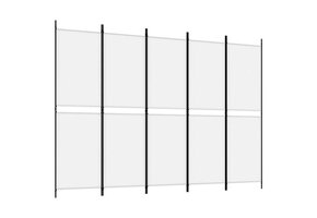 vidaXL Kamerscherm 5 Panelen Wit - 55% Korting!