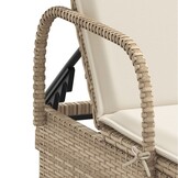 VidaXL Ligbed Poly Rattan Beige - 75% Korting - Ongebruikt!
