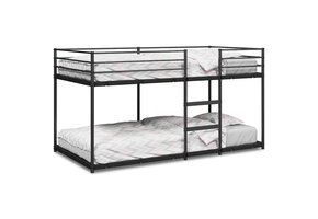 vidaXL Stapelbed Staal Zwart 90x190cm - 40% Korting!