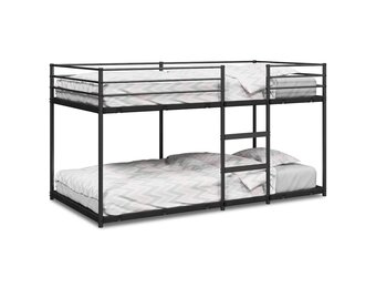 vidaXL Stapelbed Staal Zwart 90x190cm - 40% Korting!