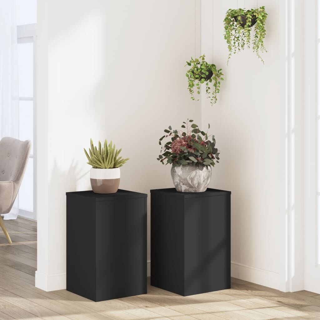 vidaXL Plantenstandaards 2 st. 30x30x50cm Zwart - 40% Korting!