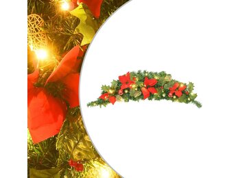 vidaXL Kerstboog met LED 90cm PVC Groen - Nu met 65% Korting!