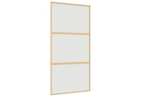 vidaXL Schuifdeur 102,5x205 cm Matglas & Goud Aluminium - 53% Korting!
