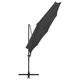 vidaXL Zweefparasol 300cm Antraciet met LED & 47% Korting