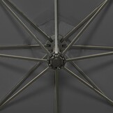 vidaXL Zweefparasol 300cm Antraciet met LED & 47% Korting