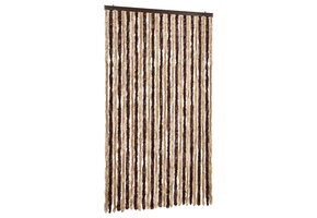 vidaXL Vliegengordijn 118x220cm Chenille Beige/Lichtbruin - 46% Korting
