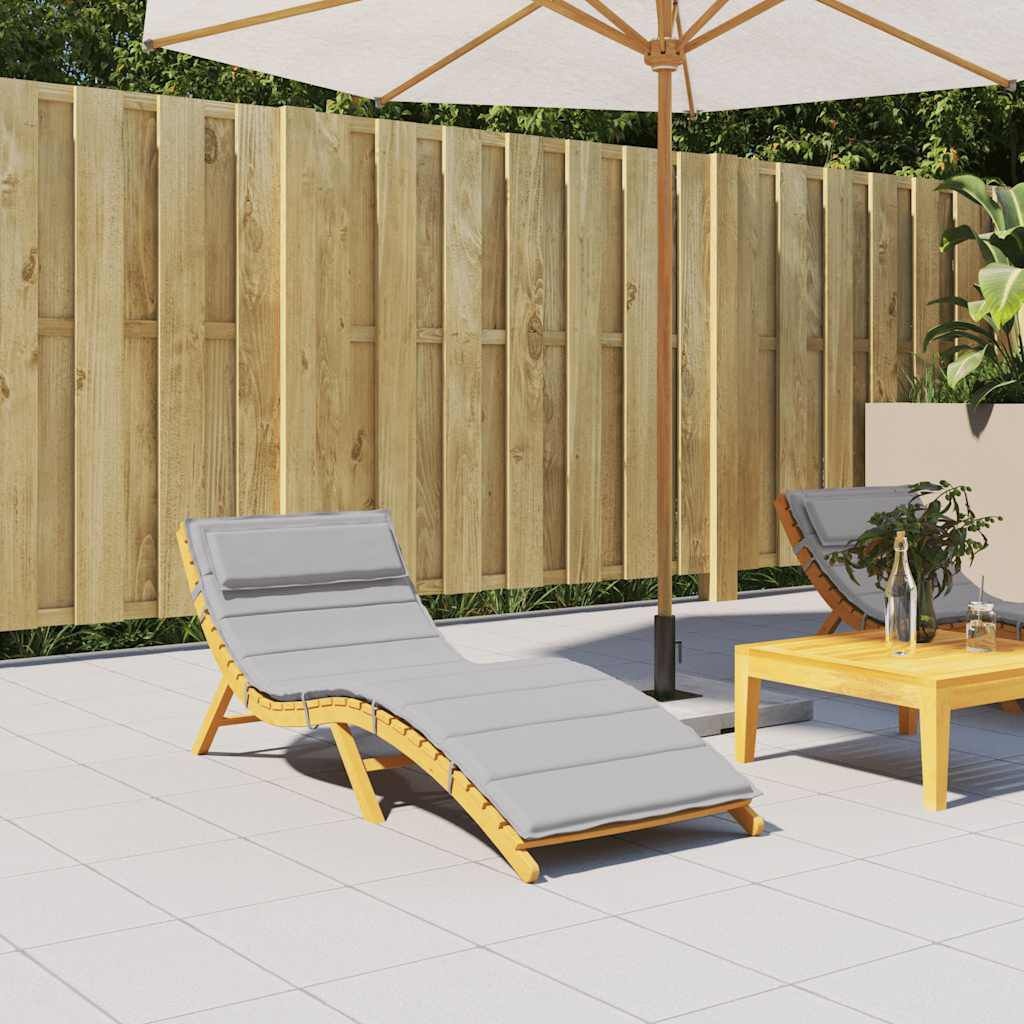 vidaXL Ligbedkussen Oxford Stof Grijs - 180x60x4 cm - Nu 68% Korting!