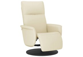 vidaXL Fauteuil Verstelbaar met Voetensteun - Kunstleer Crème (56% Korting)