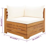 vidaXL Loungeset Acaciahout (56% KORTING) - Retourproduct