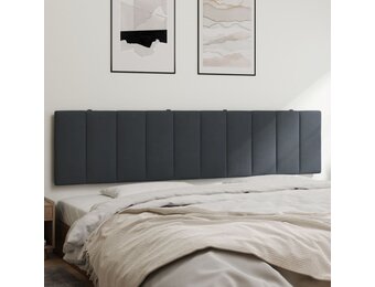 vidaXL Hanko Hoofdbordkussen 200cm Donkergrijs Fluweel - 87% Korting!