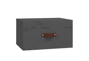 vidaXL Wandgemonteerd Nachtkastje 40x29,5x22 cm Grijs - 68% Korting!