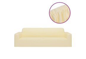 vidaXL Crème Bankhoes Stretch Polyester Jersey - 68% Korting!