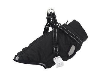 vidaXL Waterdichte Hondenjas met Harnas - Zwart L40 - 46% Korting!
